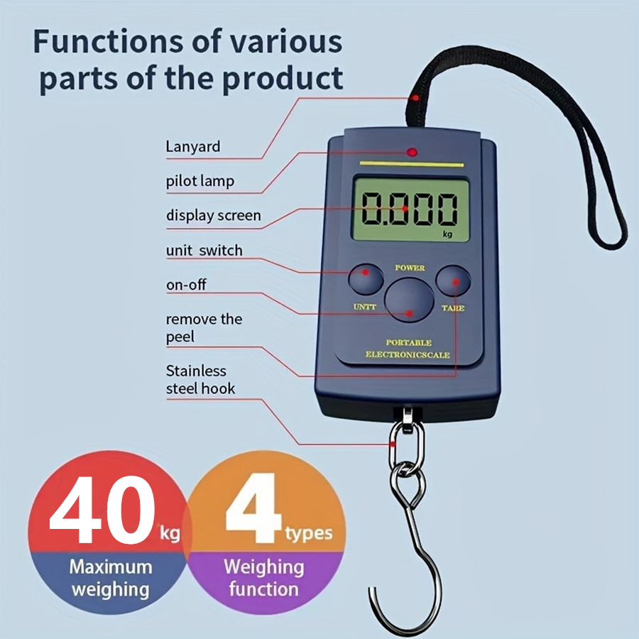 Fishing Equipment Carp - 40kg wielofunkcyjna Mini elektroniczna cyfrowa przenośna