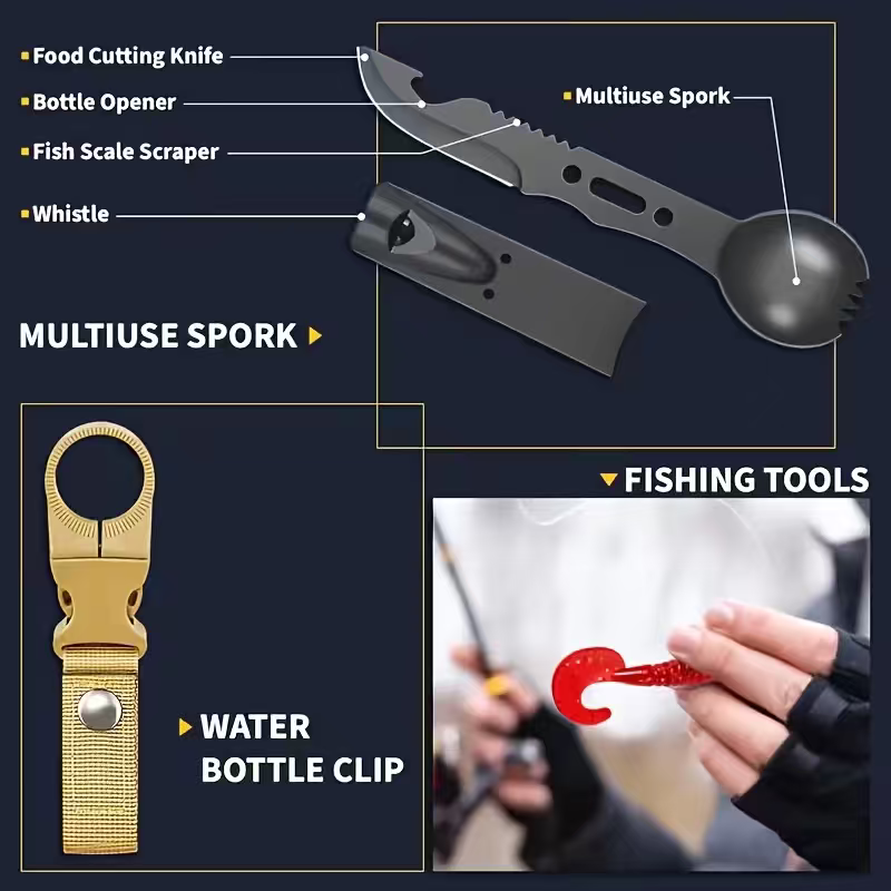 Zestaw 10 w 1, zawierający spr – Fishing Equipment Essentials recenzja i cena